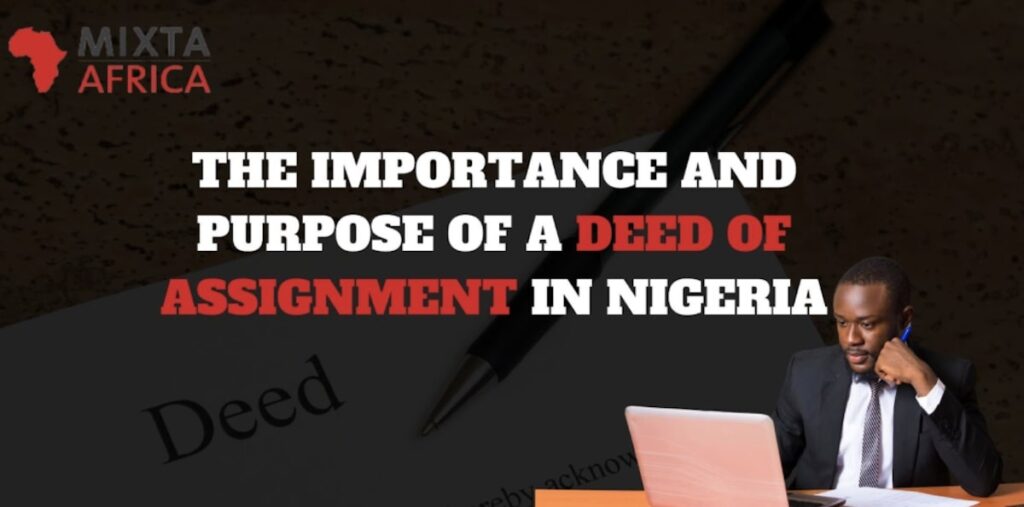 deed of assignment in nigeria