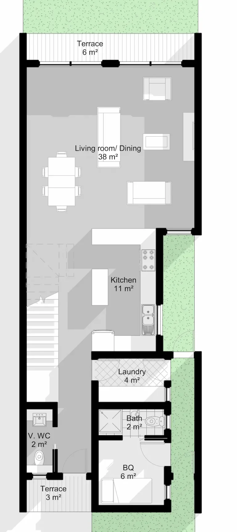 Eco Villas - Option 3 - Eco Villa Lofts Ground Floor
